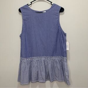 NWT Time and Tru Girls Striped Tank Top Size Large